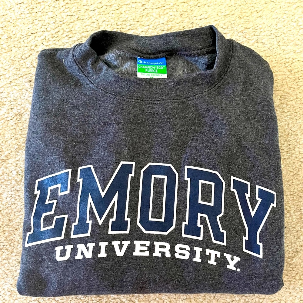 authentic Emory University Champion crewneck sweatshirt in size medium